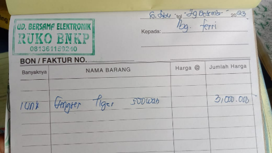 Dana Telah Digunakan Membeli 1 Unit Mesin Genset Untuk Gereja Malta