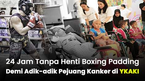24 Jam Tanpa Henti Boxing Padding! Demi Adik-adik Pejuang Kanker di YKAKI