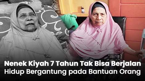 7 Tahun Tak Bisa Berjalan, Nenek Kiyah Hidup Bergantung pada Bantuan Orang