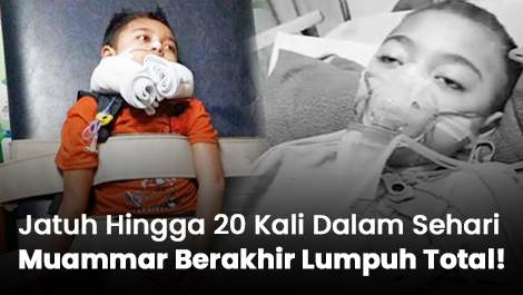 Jatuh Hingga 20 Kali Dalam Sehari, Muammar Berakhir Lumpuh Total!