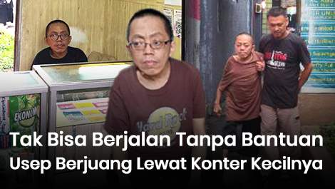 Tak Bisa Berjalan Tanpa Bantuan, Usep Berjuang Lewat Konter Kecilnya