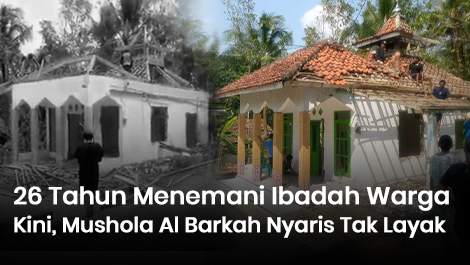 26 Tahun Menjadi Tempat Ibadah Warga, Kondisi Mushola Al Barkah Nyaris Tak Layak Digunakan