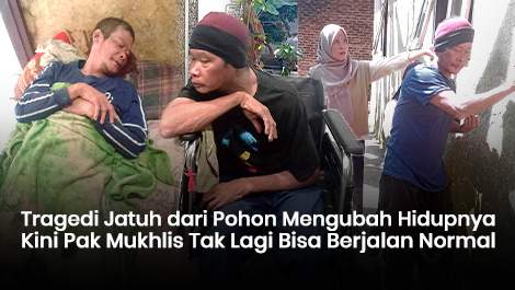 Tragedi Jatuh dari Pohon Mengubah Hidupnya, Kini Pak Mukhlis Tak Lagi Bisa Berjalan Normal