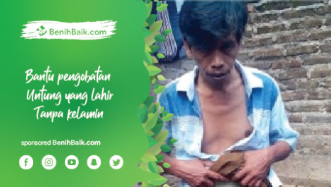 Bantu Pak Untung yang Terlahir Tanpa Kelamin