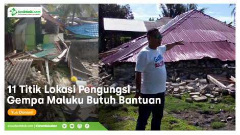 11 Titik Lokasi Pengungsi Gempa Maluku Butuh Bantuan