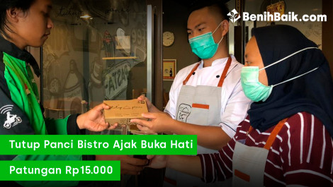 Tutup Panci Bistro Ajak Buka Hati Patungan Rp15.000