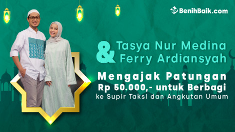 Tasya Nur Medina dan Ferry Ardiansyah Mengajak Patungan Rp 50.000,- untuk Berbagi ke Supir Taksi dan Angkutan Umum