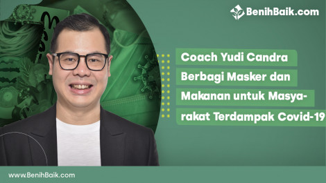 Coach Yudi Candra Berbagi Masker daan Makanan untuk Masyarakat Terdampak Covid-19